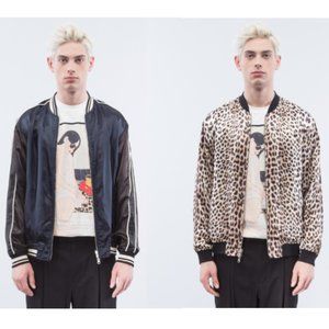 3.1 Phillip Lim Leopard Print Reversible Bomber Jacket